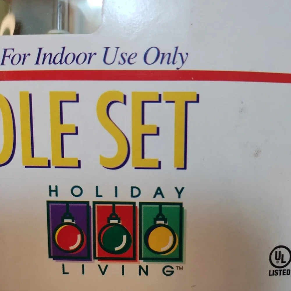 Vintage Christmas 10‎ Light Candle Set Candolier Retro Traditional NEW